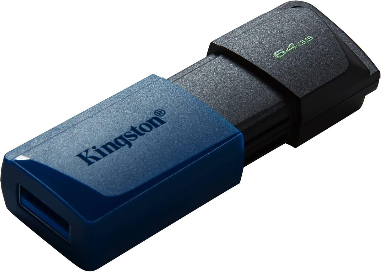 Kingston Datatraveler Exodia M Memoria Flash 64Gb Usb 3.2 Gen 1 Dtxm/64Gb - Con Tapa Movible (Negro + Azul)