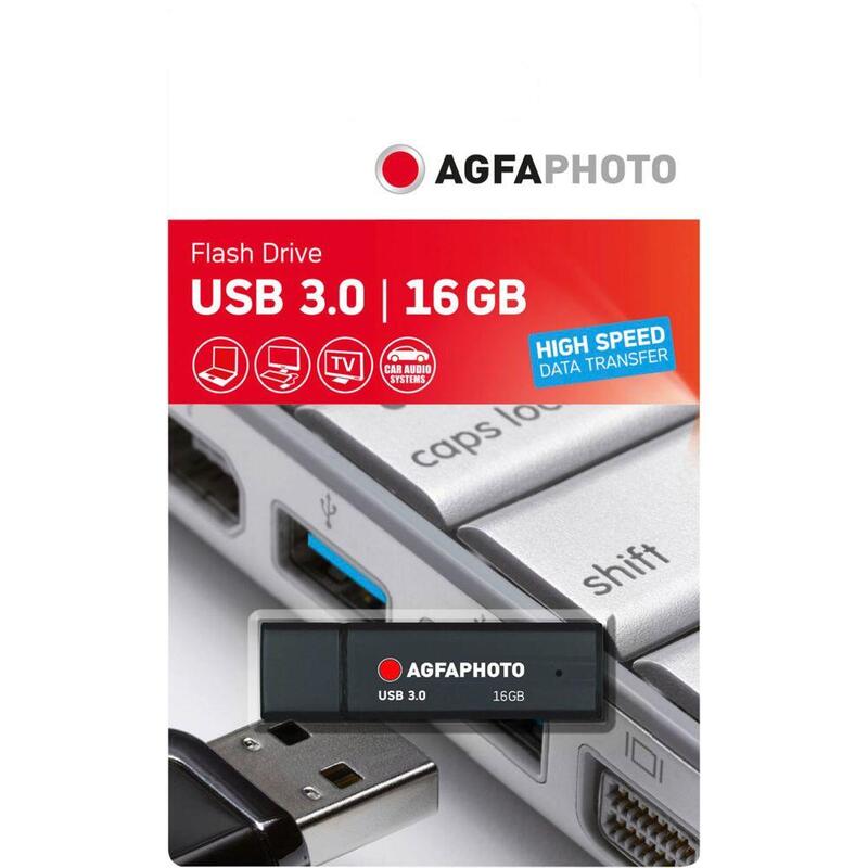 Pendrive Agfaphoto Usb 3.0 Black     16gb