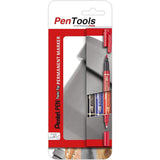 Pentel Pentools Pack De 3 Rotuladores Permanentes Industriales Pentel Pen Twin Tip - Doble Punta - Extrafina 0,6mm Y