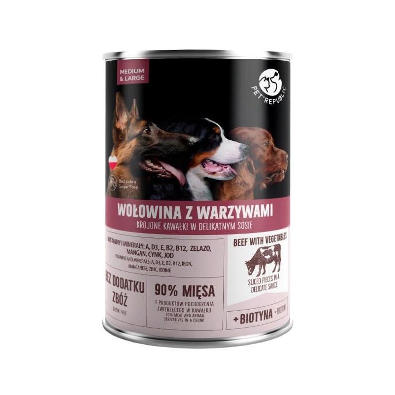 Pet Republic Adult Medium & Large Beef With Vegetables - Comida Húmeda Para Perros - 1250g