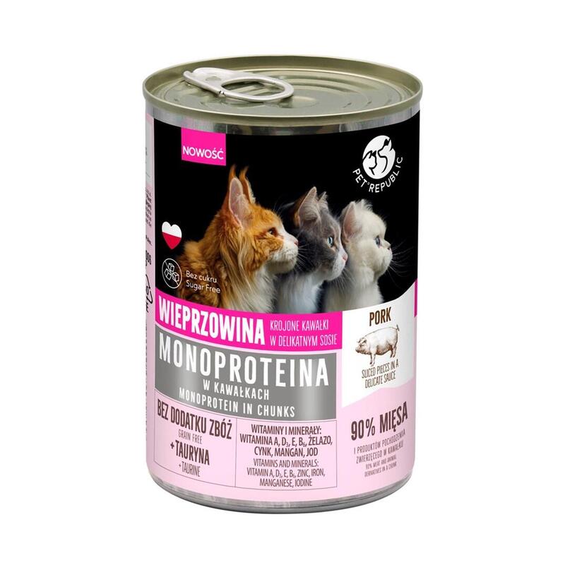Pet Republic Monoprotein Pork In Sauce - Comida Húmeda Para Gatos - 400g
