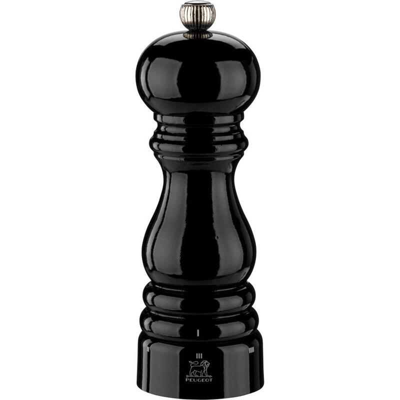 Peugeot Paris Pepper Mill 18 Cm Beech Wood Black Lacquered