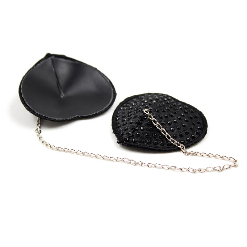 Pezonera Nipple Covers With Chain Link Black