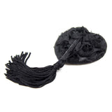 Pezoneras Con Encaje Y Patrón Floral Negro