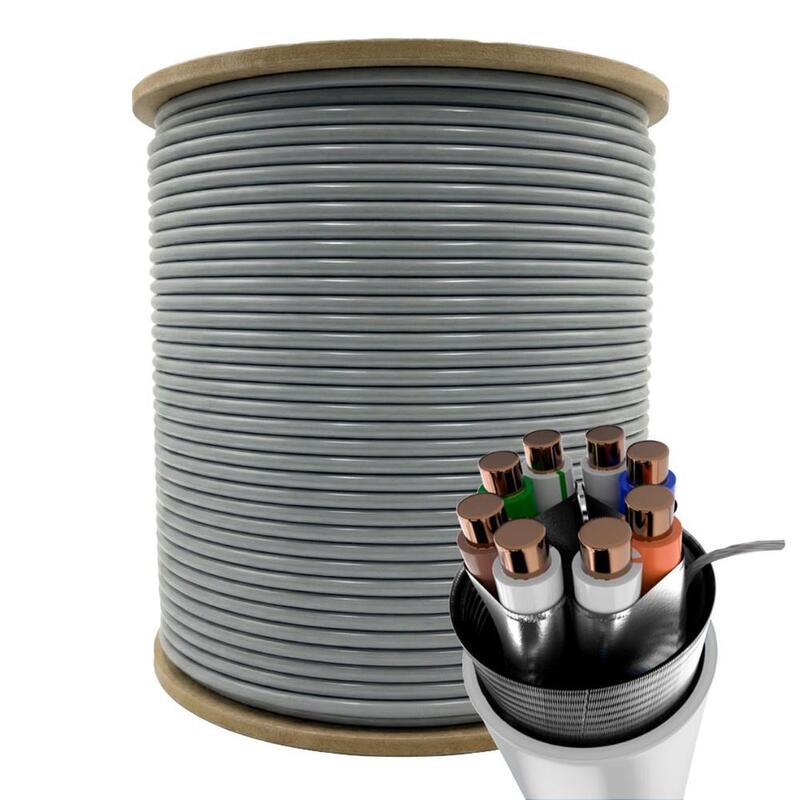 Phasak Bobina Cable S/Ftp Cat. 6a Solido Phasak Cu (Cpr Cca) 23awg Fluke Lszh 305 M