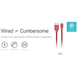Pheez M-Usb Android Cable Fast Charge 2.M Red