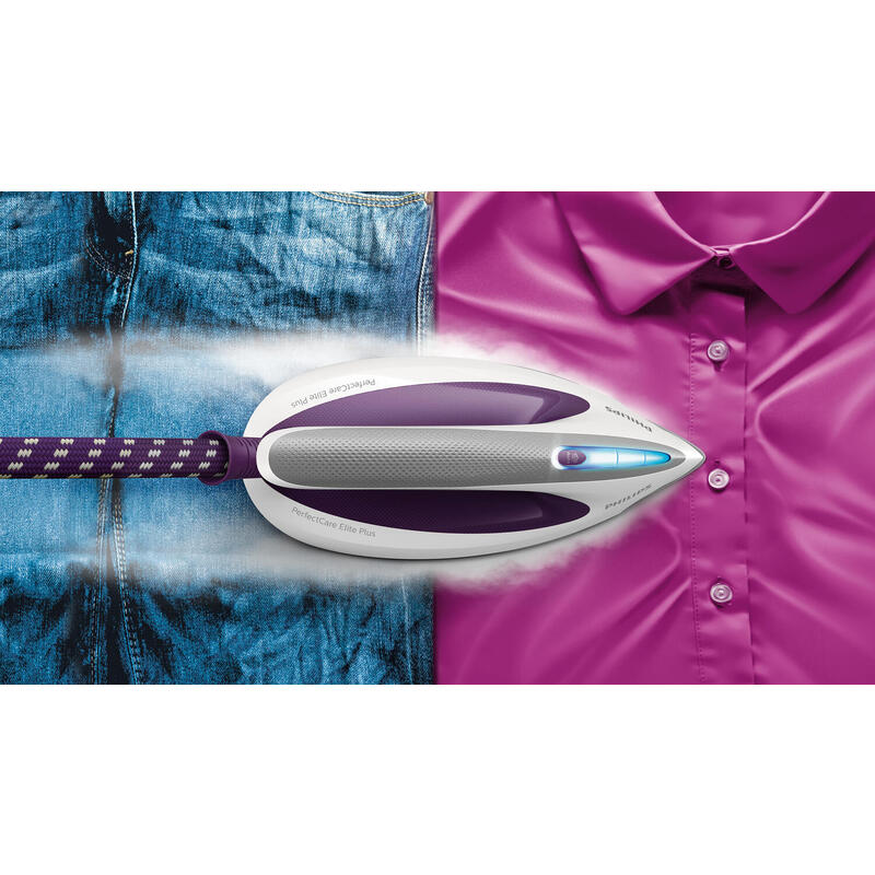 Philips Gc9660/30 Estación Plancha Al Vapor 2700 W 1,8 L Suela De T-Ionicglide Púrpura, Blanco