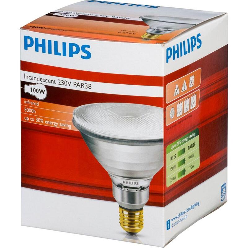 Philips Infrared Lamp Par38 Ir 100w E27 230v Cl