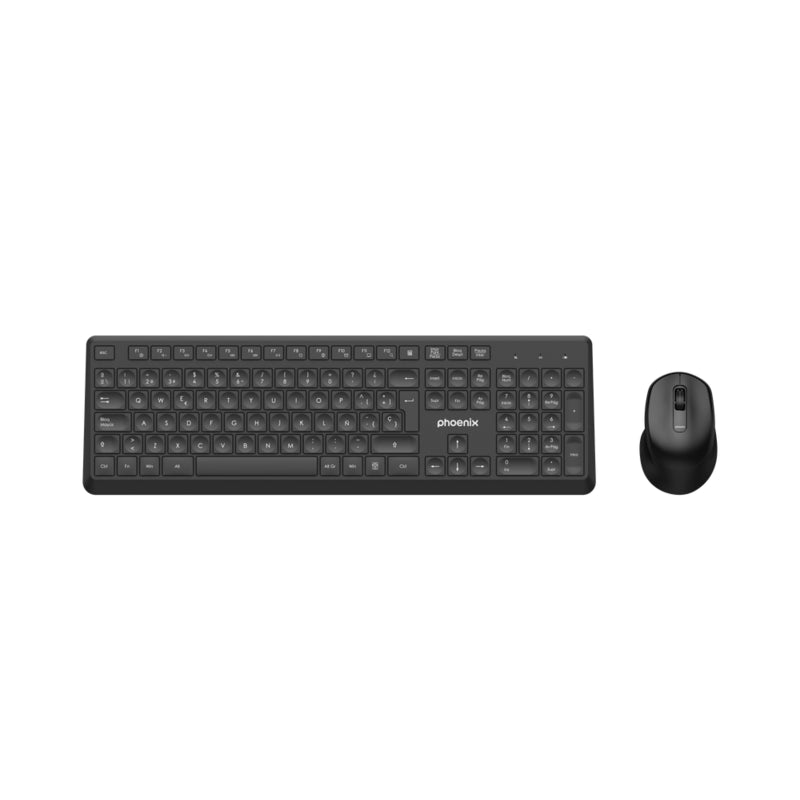 Phoenix Combo Teclado + Ratón Inalámbrico Con Receptor Usb 1600dpi