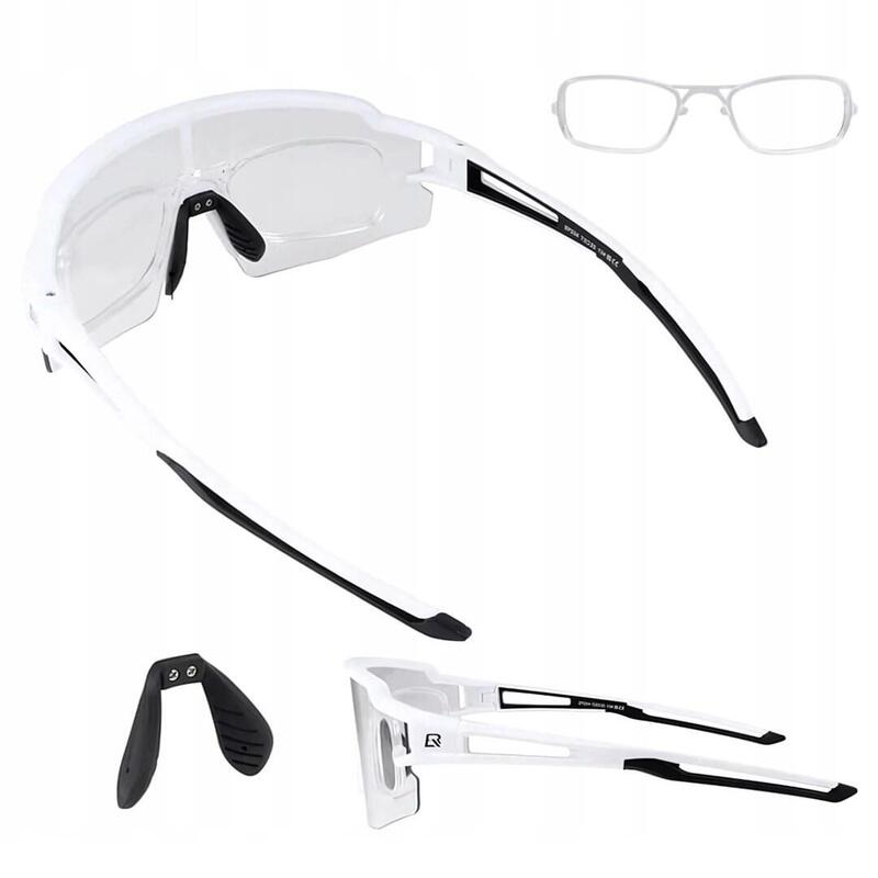 Photochromic Cycling Glasses With Uv Protection And Corrective Insert, Rockbros, White