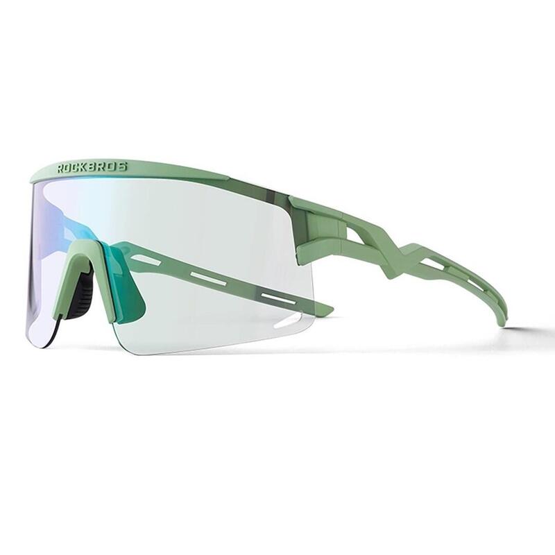 Photochromic Cycling Glasses With Uv Protection And Prescription Insert Rockbros 14110023001 Green