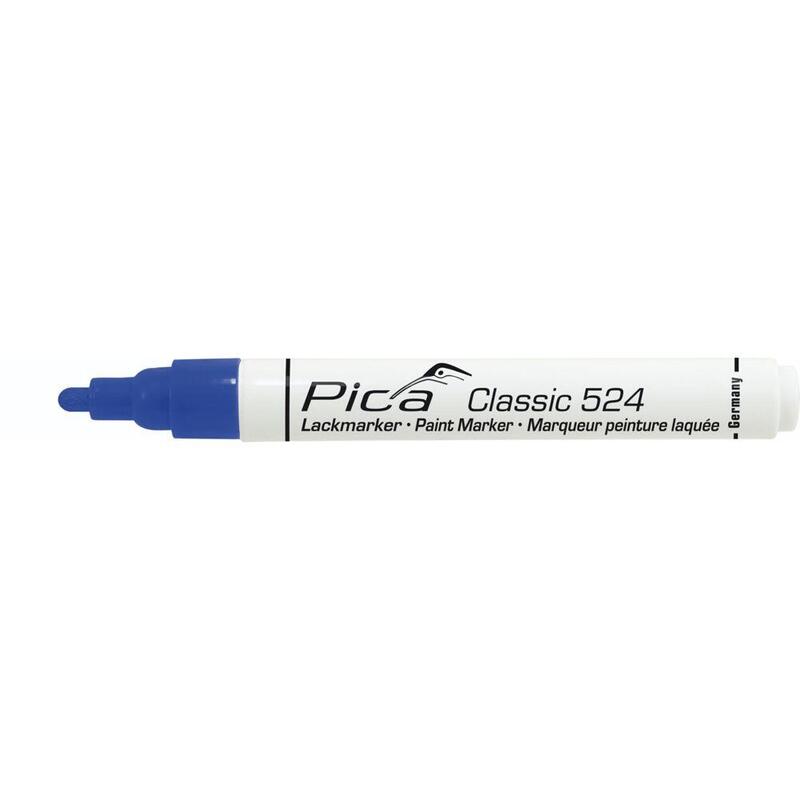 Pica Classic Industrial Paint Marker, 2-4mm Bullet Tip, Blue