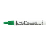 Pica Classic Industrial Paint Marker, 2-4mm Bullet Tip, Green