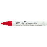Pica Classic Industrial Paint Marker, 2-4mm Bullet Tip, Red