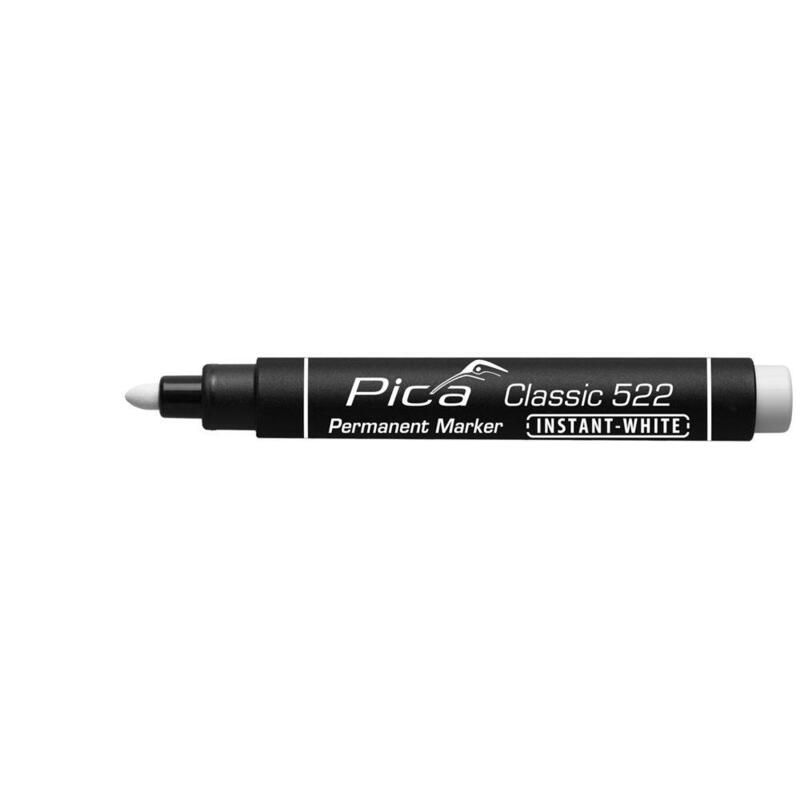 Pica Permanent Marker Instant White, Bullet Tip,  1-4mm