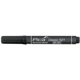 Pica Permanentmarker 2-6mm, Wedge Tip, Black