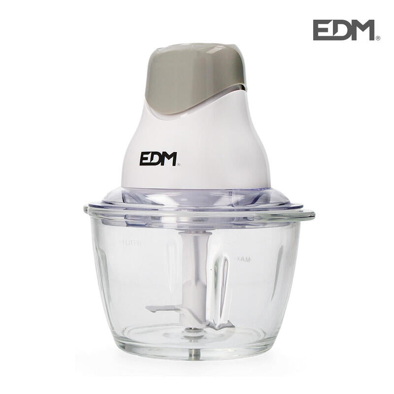 Picadora Con Recipiente De Cristal 320w Ø19x22cm Edm