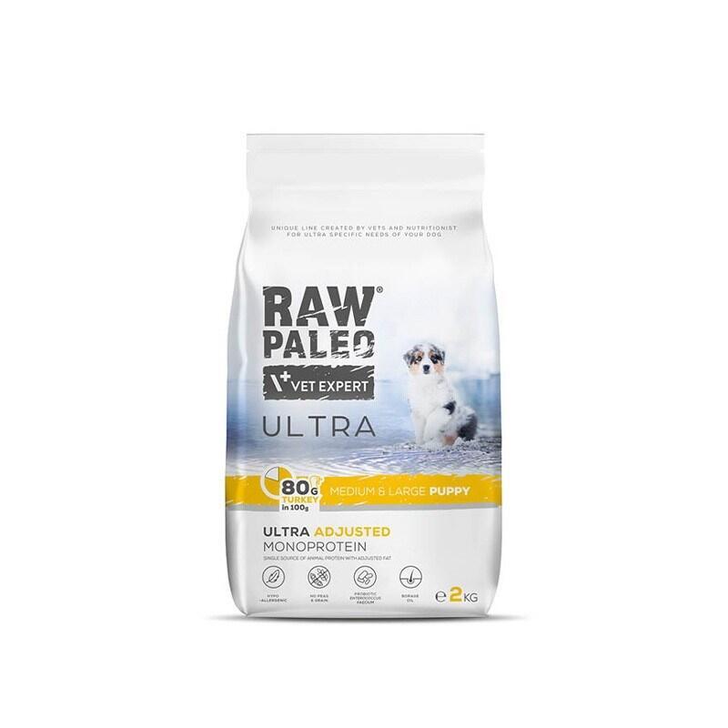Pienso Para Cachorros Raw Paleo Ultra Medium&Large Puppy Turkey  2 Kg