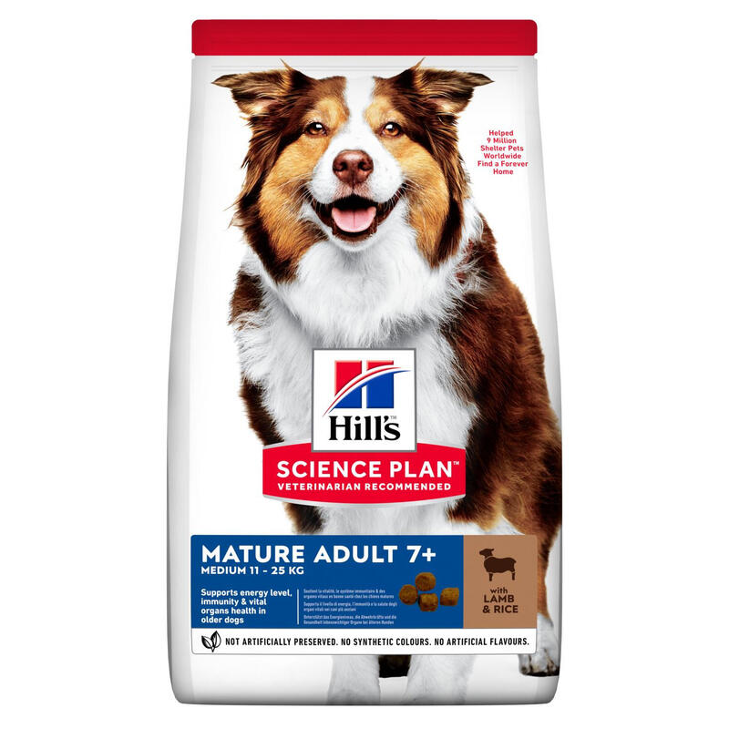 Pienso Para Perros  Hill'S Science Plan Mature Adult Medium Cordero Con Arroz 14 Kg