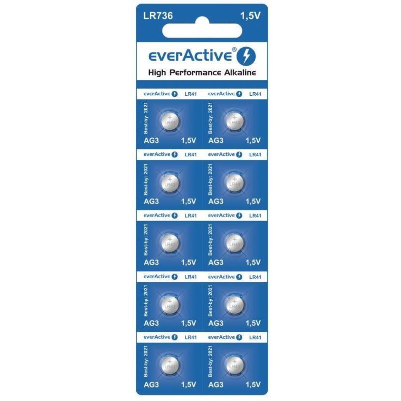 Pilas Alcalinas Everactive G3 Lr736 Lr41 10 Piezas