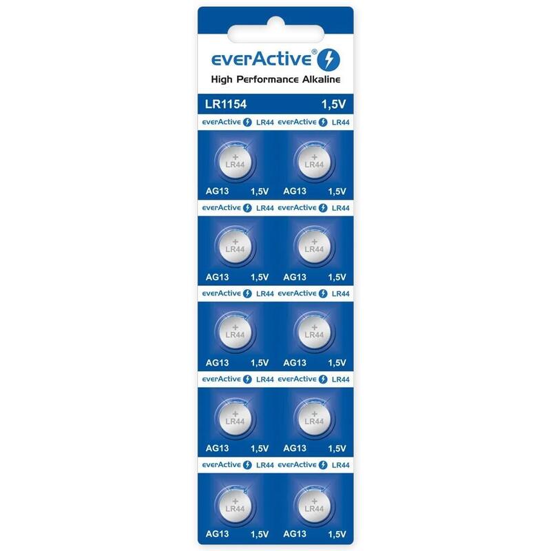 Pilas Alcalinas Mini Ag13/G13/Lr1154/Lr44 Blister 10 Ud.