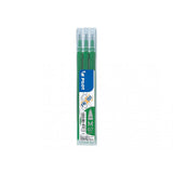 Pilot Recambio Para Frixion Ball / Frixion Clicker - Pack De 3 Unidades - Punta De Bola Redonda 0.7mm - Trazo 0.4mm - Color Verde
