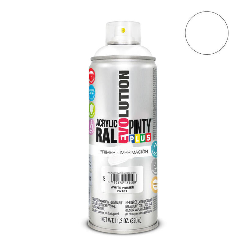 Pintura En Spray Pintyplus Evolution Water-Based 520cc Imprimación Blanco Iw101