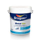 Pintura Plastica Blanca Mate Mistral 4l Para Interior Y Exterior 5586674 Bruguer