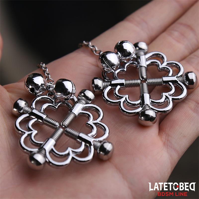 Pinzas De Metal Para Pezones Cadena Y Cascabeles