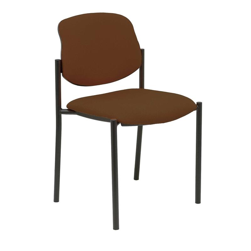 Piqueras Y Crespo Nowy Styl Silla Fija Styl Bali Marron Oscuro Chasis Negro