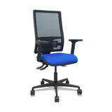 Piqueras Y Crespo Silla Bormate Asincro Malla Negra Asiento Bali Azul Brazos 2d Ruedas 65mm
