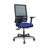 Piqueras Y Crespo Silla Bormate Asincro Malla Negra Asiento Bali Azul Marino Brazos 2d Ruedas 65mm