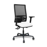 Piqueras Y Crespo Silla Bormate Asincro Malla Negra Asiento Bali Blanco Brazos 2d Ruedas 65mm