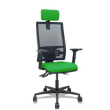 Piqueras Y Crespo Silla Bormate Asincro Malla Negra Asiento Bali Verde Brazos 2d Ruedas 65mm Cabecero Regulable