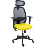 Piqueras Y Crespo Silla Cilanco Negra Malla Negra Asiento Bali Amarillo Brazo Regulable Cabecero Regulable