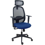 Piqueras Y Crespo Silla Cilanco Negra Malla Negra Asiento Bali Azul Marino Brazo Regulable Cabecero Regulable