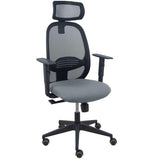 Piqueras Y Crespo Silla Cilanco Negra Malla Negra Asiento Bali Gris Brazo Regulable Cabecero Regulable