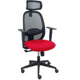 Piqueras Y Crespo Silla Cilanco Negra Malla Negra Asiento Bali Rojo Brazo Regulable Cabecero Regulable