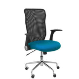 Piqueras Y Crespo Silla Minaya Respaldo Malla Negro Asiento Bali Verde Petroleo