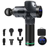 Pistola De Masaje Muscular 6 Cabezales 30 Niveles Negro