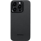 Pitaka Magez Case 4 600d For Iphone 15 Pro Black/Grey Twill