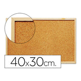 Pizarra De Corcho Q-Connect 40x30cm Con Marco De Madera