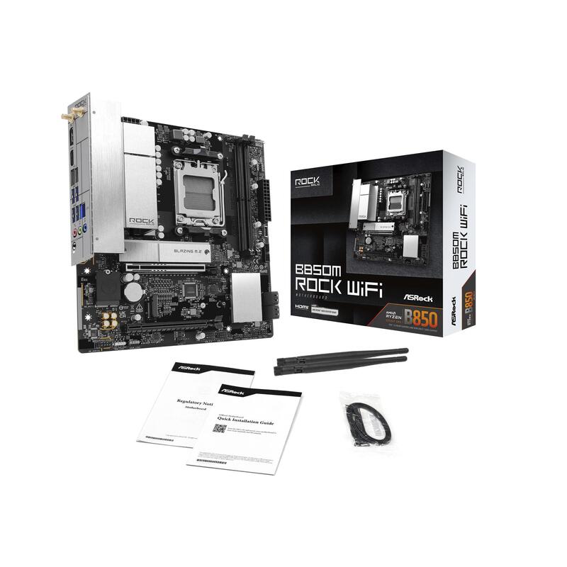 Placa Base  Asrock B850m Rock Wifi Am5 Matx Hdmi Dp Ddr5