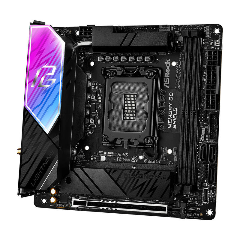 Placa Base Asrock B860i Lightning Wifi 1851 Mitx Hdmi Usb-C Ddr5 90-Mxbrz-A0uayz