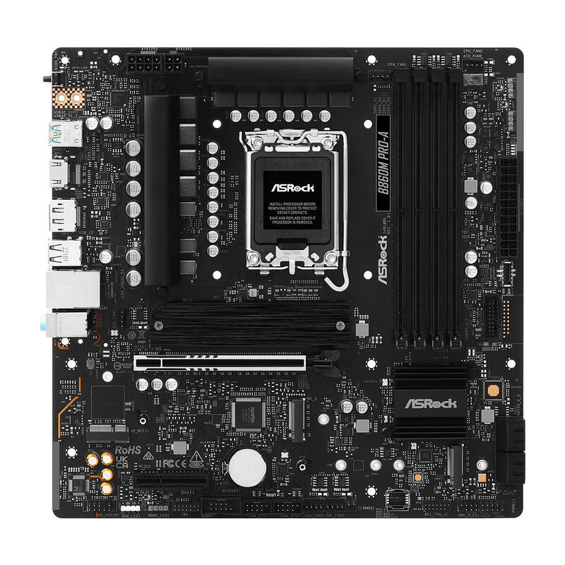 Placa Base Asrock B860m Pro-A 1851 Matx Hdmi Dp Ddr5 90-Mxbrr0-A0uayz