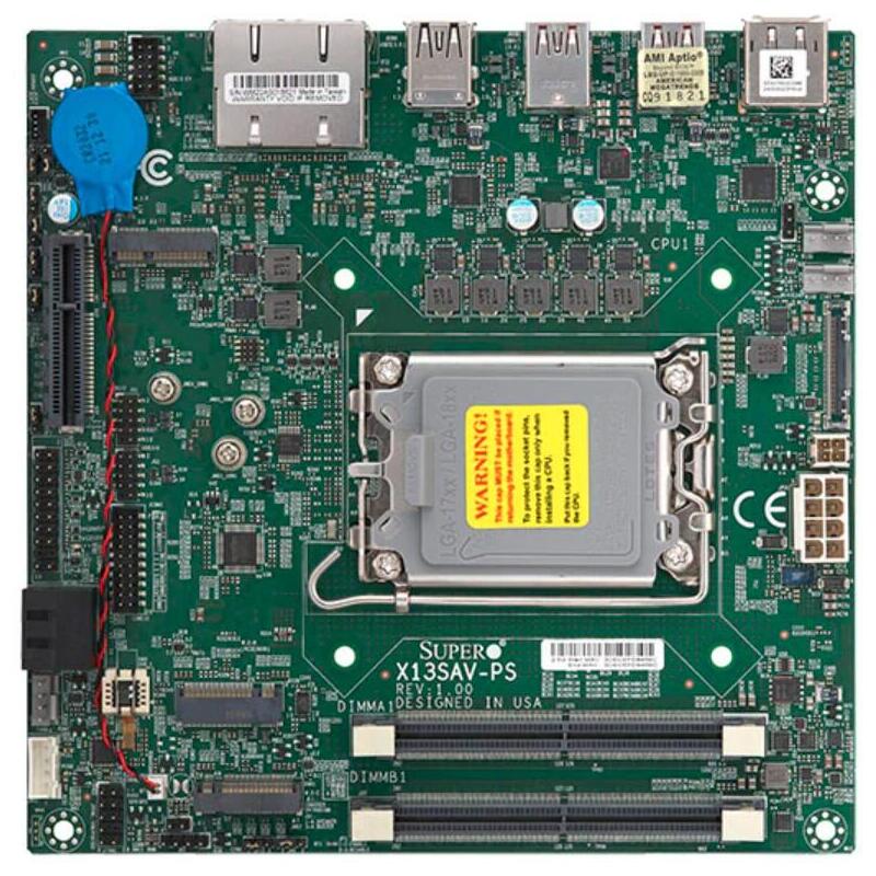 Placa Base Supermicro  X13sav-Ps Mini-Itx Socket 1700 Ddr5-Only Single - Reacondicionado