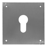 Placa Bocallave, Pera, Modelo Plp13, De Acero Inoxidable Con Acabado Inox, 80 X 80 Mm