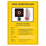 Placa / Cartel De Zona Termovigilada Plástico Para Interior/Exterior.Homologado Según Normativa Vigente