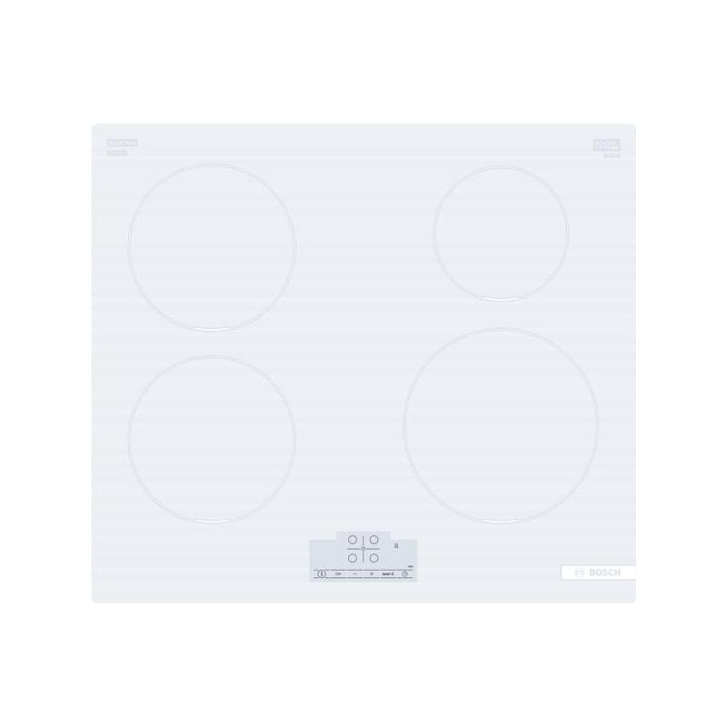 Placa De Inducción Bosch Pif612bb1e, Número De Zonas De Cocción 4, Sin Marco, Ancho 60 Cm, Blanco