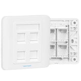 Placa De Pared Tipo 86 Vention Iffw0 4 Puertos Rj45